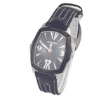 Orologio elegante in pelle nera