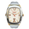 Golduhr mit Lederarmband