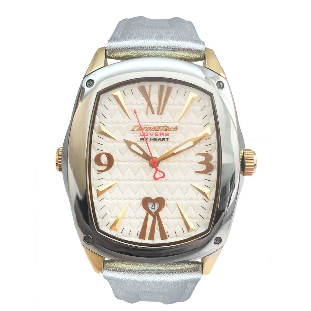 Golduhr mit Lederarmband