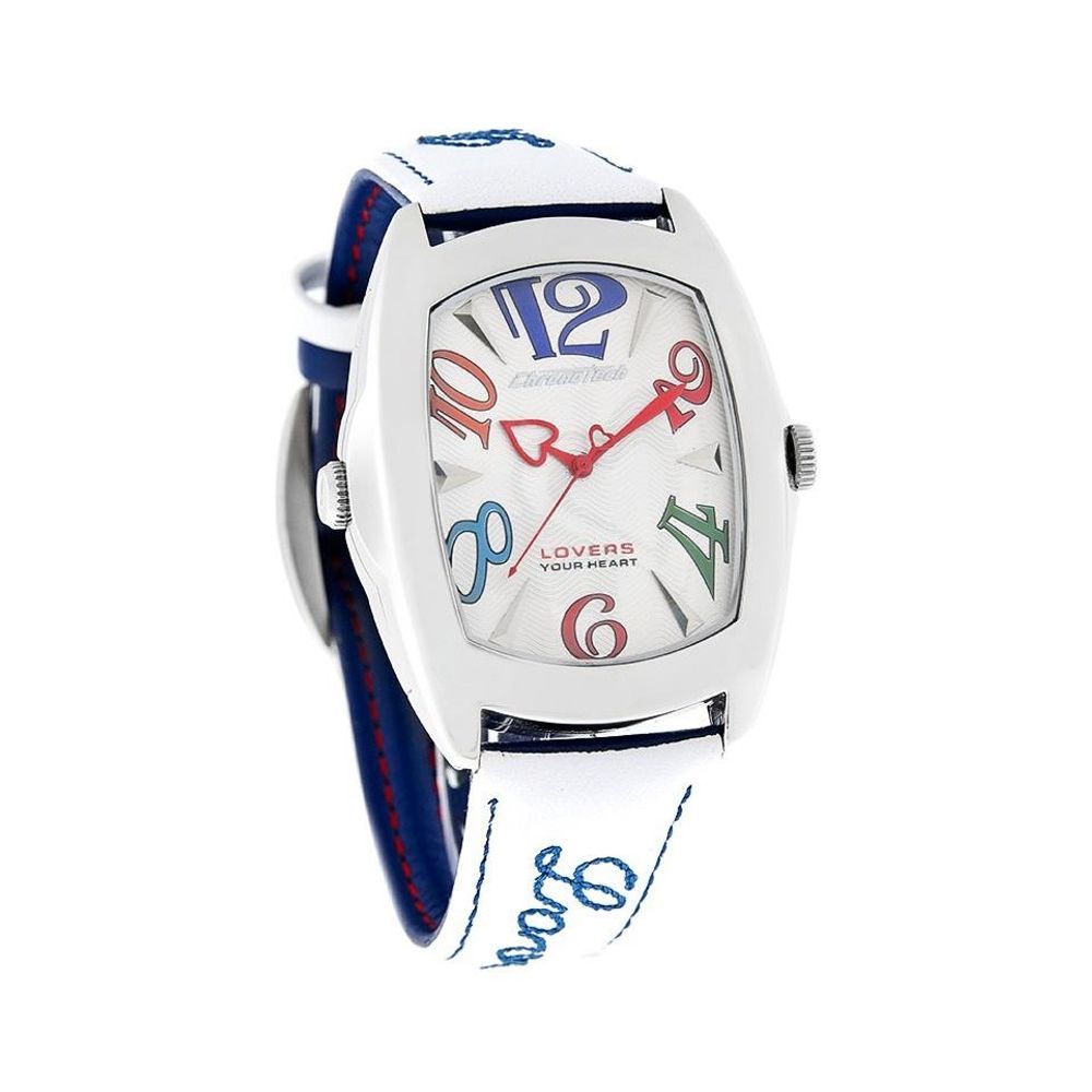 Blauer Lederarmbanduhr