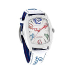 Blauer Lederarmbanduhr