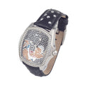 Black Leather Dress Watch