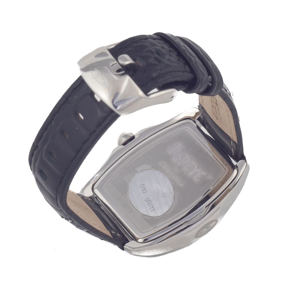Orologio elegante in pelle nera