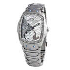 Silberne Edelstahl-Dresswatch