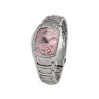 Silberne Edelstahl-Armbanduhr