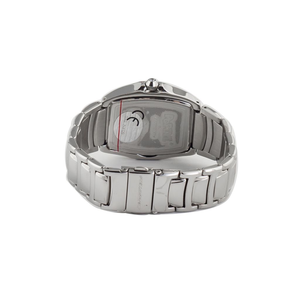 Silberne Edelstahl-Armbanduhr