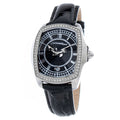 Armbanduhr aus schwarzem Leder