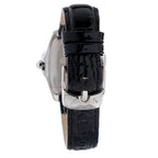 Armbanduhr aus schwarzem Leder