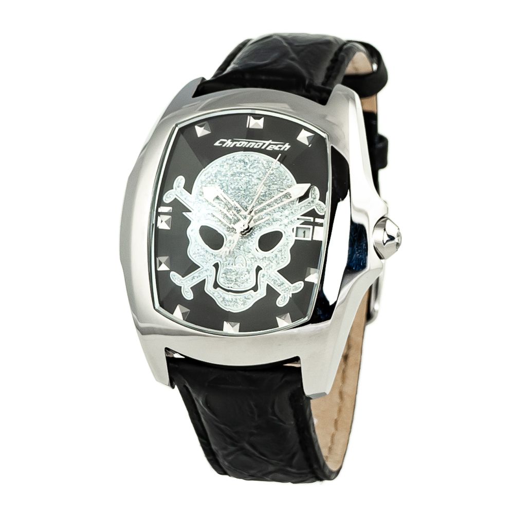 Schwarze Leder-Dresswatch