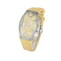 Orologio elegante in pelle bicolore