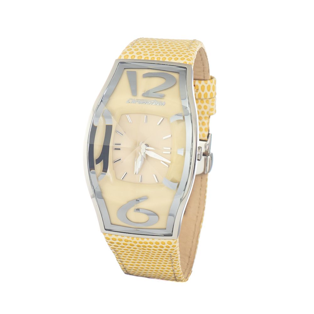Zweifarbige Lederuhr