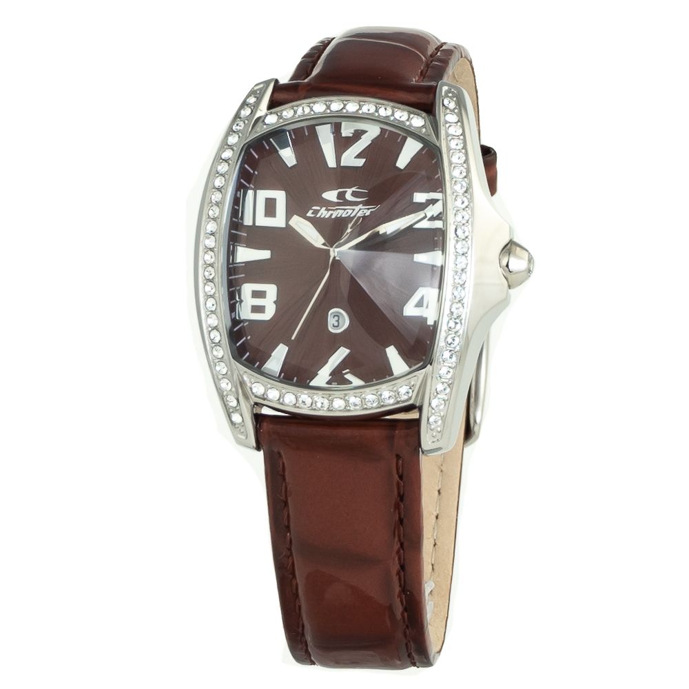 Orologio elegante in pelle marrone