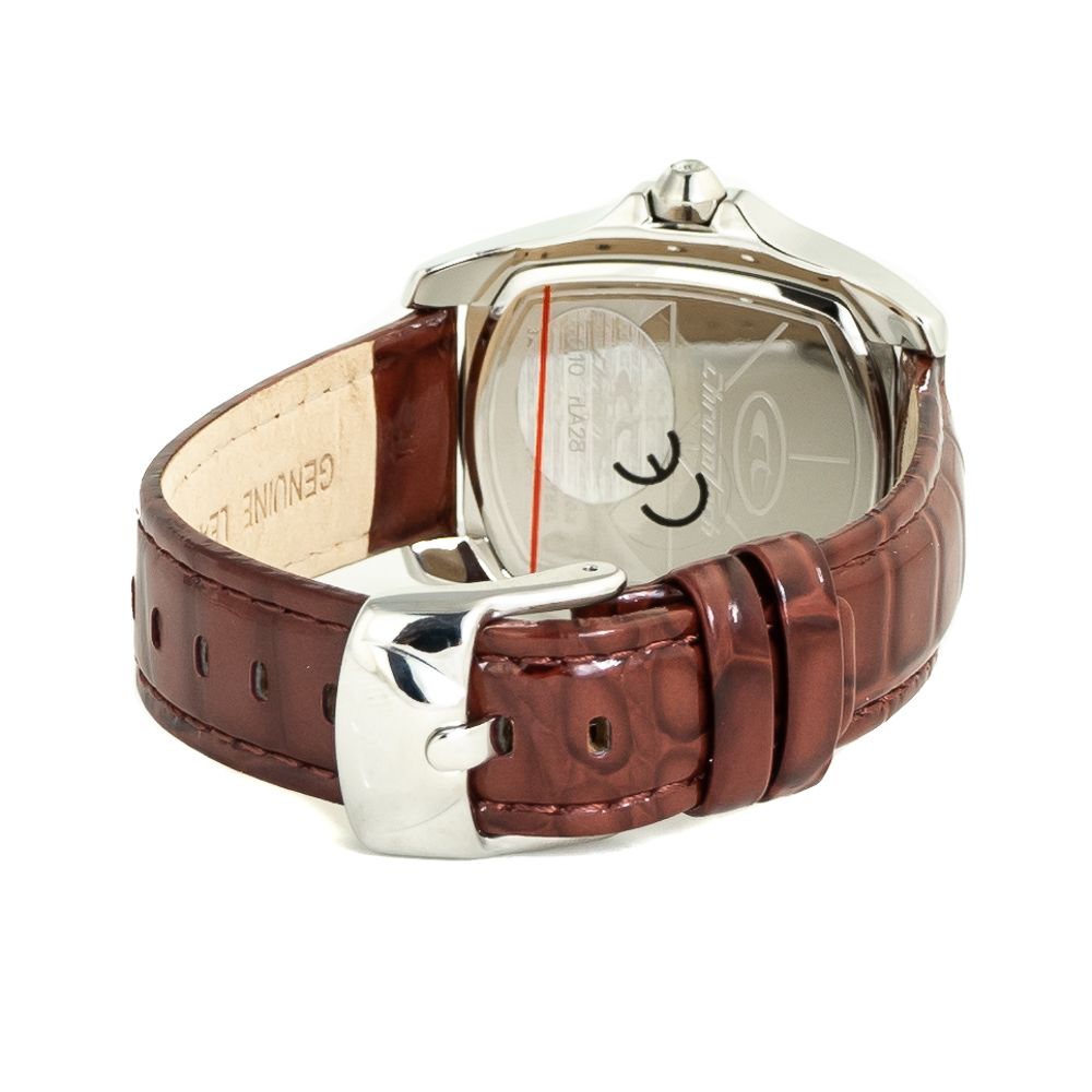 Orologio elegante in pelle marrone