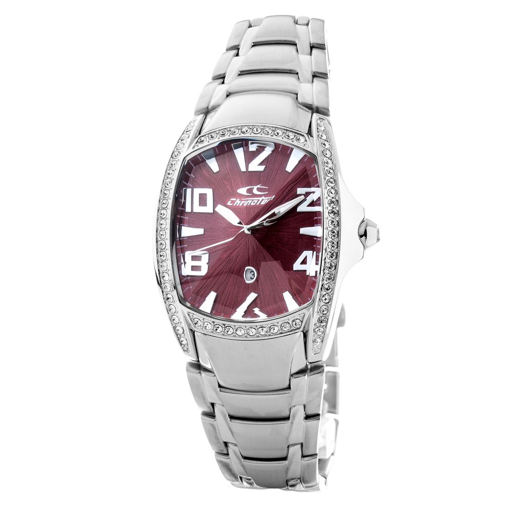 Silberne Edelstahl-Dresswatch