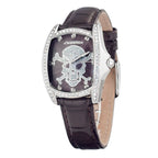Orologio elegante in pelle nera