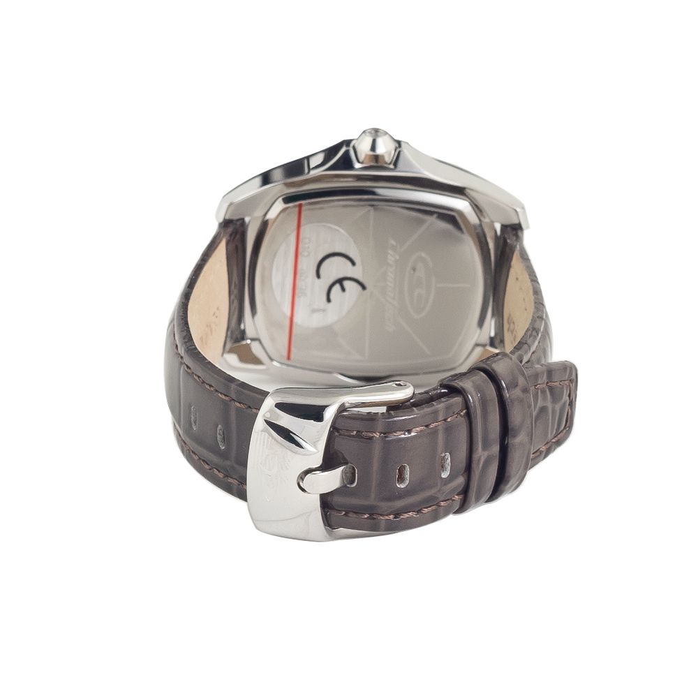 Orologio elegante in pelle nera