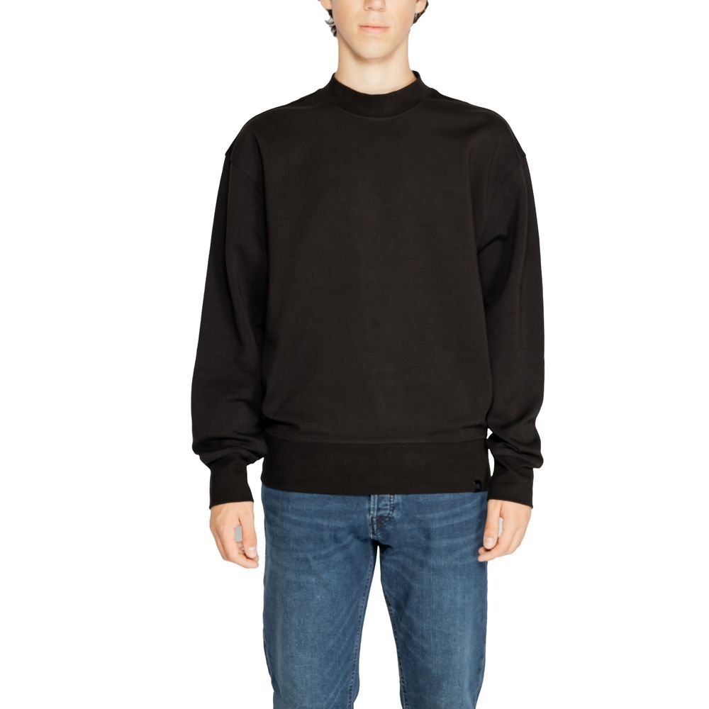 Schwarzes Sweatshirt aus recycelter Baumwolle