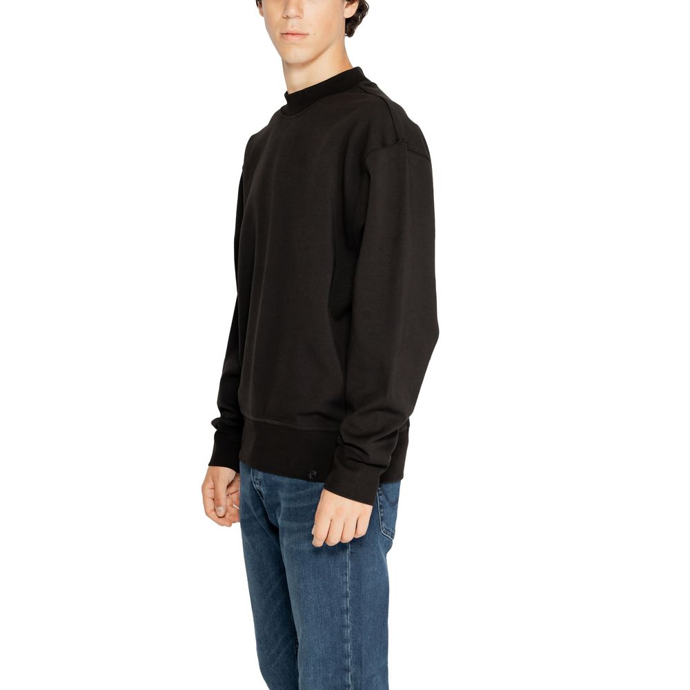 Schwarzes Sweatshirt aus recycelter Baumwolle