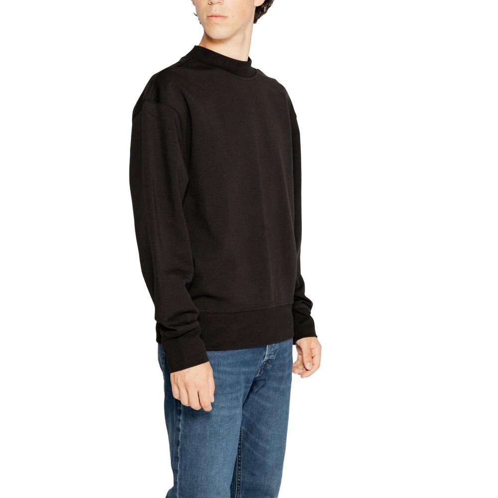 Schwarzes Sweatshirt aus recycelter Baumwolle