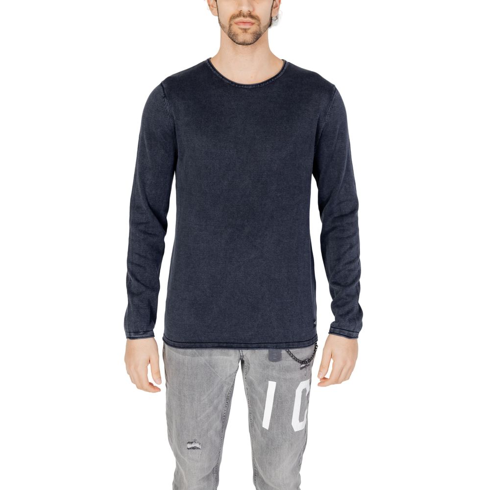 Blaues Baumwoll-Sweatshirt