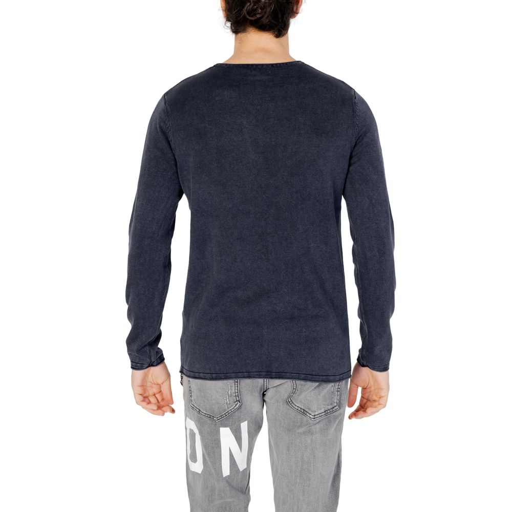 Blaues Baumwoll-Sweatshirt