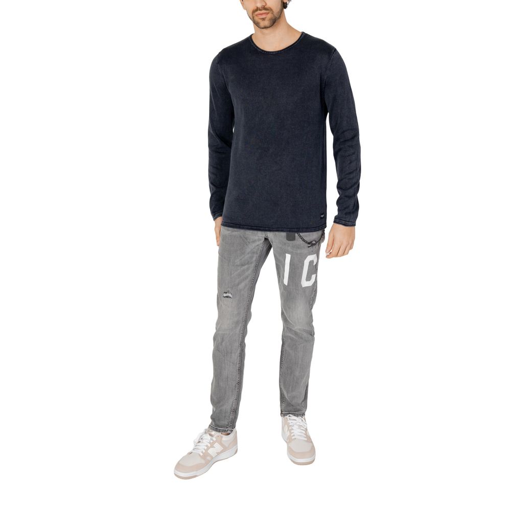 Blaues Baumwoll-Sweatshirt