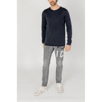 Blaues Baumwoll-Sweatshirt