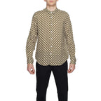 Beige Linen Pattern Shirt