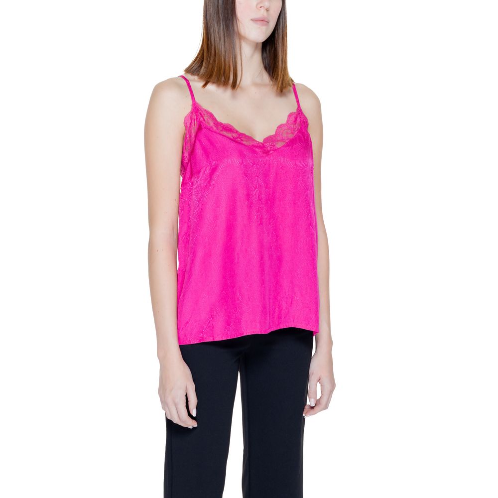 Canottiere in Viscosa Rosa