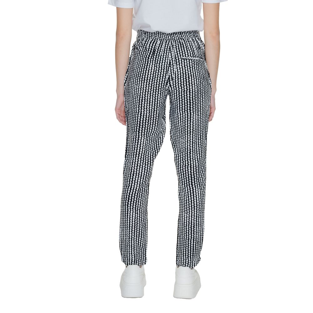 Black Viscose Casual Pants