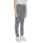 Black Viscose Casual Pants