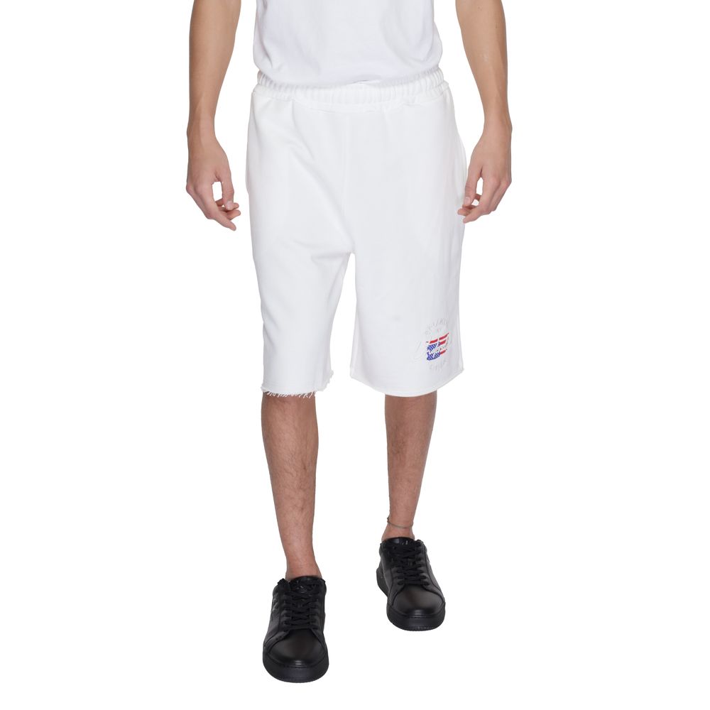 Weiße Bermuda-Shorts aus Baumwolle