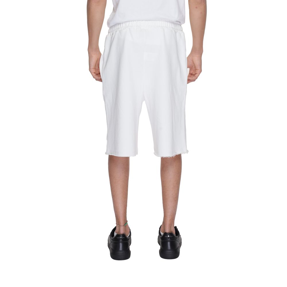 Weiße Bermuda-Shorts aus Baumwolle