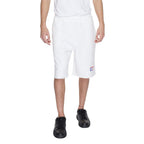 Weiße Bermuda-Shorts aus Baumwolle