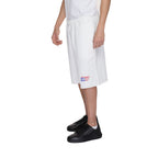 Weiße Bermuda-Shorts aus Baumwolle
