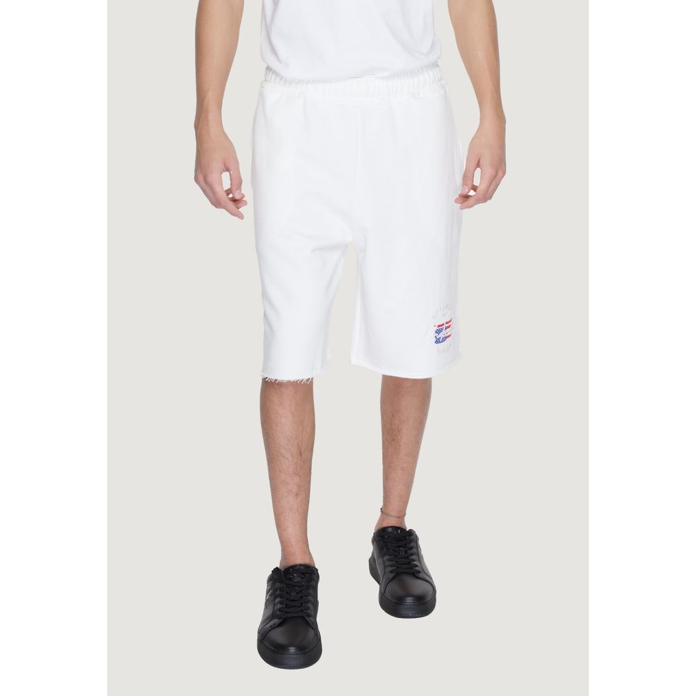 Weiße Bermuda-Shorts aus Baumwolle