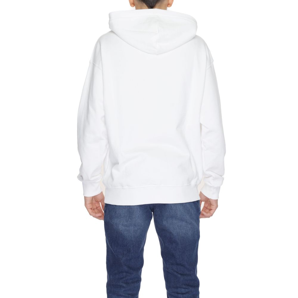 Weißer Baumwoll-Kapuzenpullover
