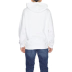 Weißer Baumwoll-Kapuzenpullover