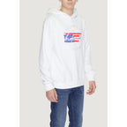 Weißer Baumwoll-Kapuzenpullover