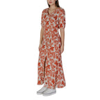 Vestito lungo in viscosa rossa