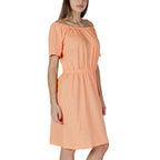 Orange Cotton Short Dress
