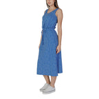 Weißes langes Kleid aus Baumwolle