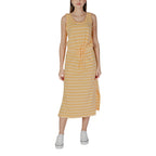 Bicolor Cotton Long Dress