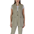 Green Polyester Waistcoat