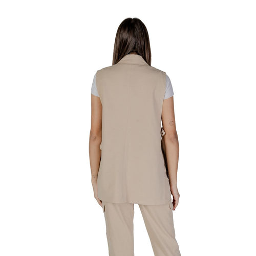 B.Young Beige Polyester Waistcoat