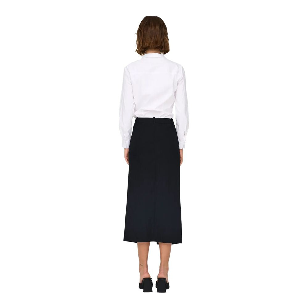 Grauer Polyester-Maxirock