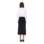 Grauer Polyester-Maxirock