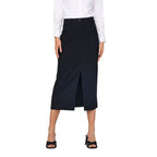 Grauer Polyester-Maxirock