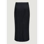 Grauer Polyester-Maxirock