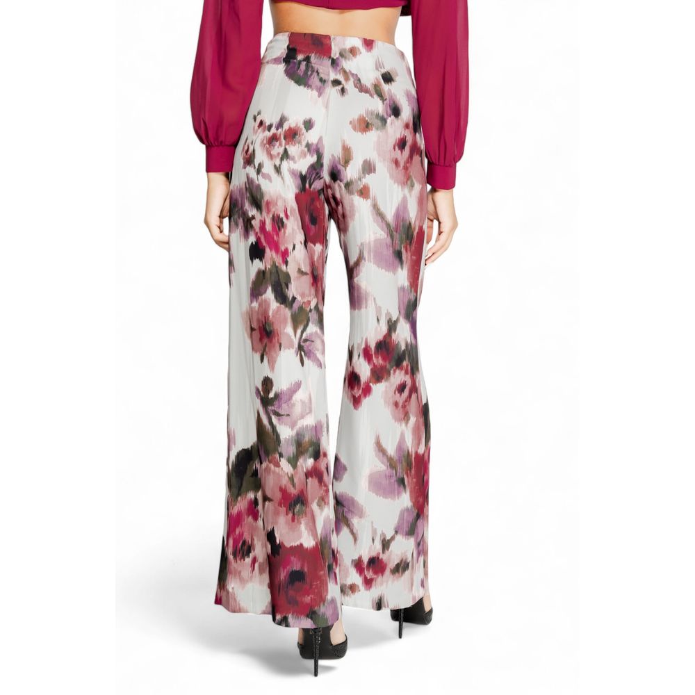 Bordeauxfarbene Freizeithose aus Polyester